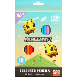 Олівці кольорові Yes Minecraft Spring 18 шт. 36 кольорів (290774)
