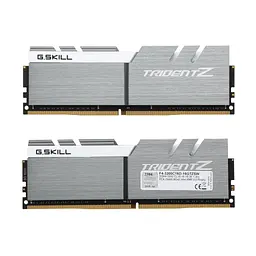 Модуль пам'яті для комп'ютера DDR4 16GB (2x8GB) 3200 MHz Trident Z Silver H/ White G.Skill (F4-3200C16D-16GTZSW) - мініатюра 2
