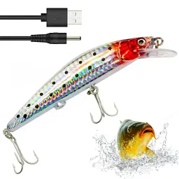 Приманка для лову хижих риб з підсвіткою та USB-зарядкою, Електронна Twitching Lure - мініатюра 2