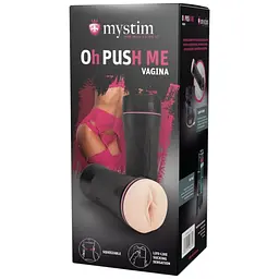 Мастурбатор-вагіна Mystim O(h) Push Me Vagina, можна стискати та регулювати вакуум