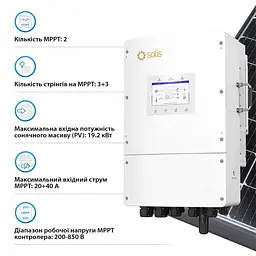 Гібридний трифазний інвертор 12kW Solis S6-EH3P12K-L 48V WiFi 2 MPPT (42-00191) - мініатюра 3