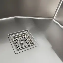 Кухонна мийка Platinum Handmade нержавійка 58x43B HSB (квадратний сифон 3,0/1,0), Нержавіюча сталь - мініатюра 5