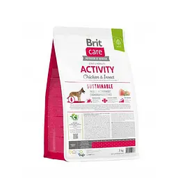 Сухий корм Brit Care Dog Sustainable Activity для собак з підвищеною активністю, з куркою та комахами, 3 кг - мініатюра 3