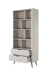Стелаж Perfect Home Ланте / Lante 2S з 2 шухлядами і чорними ніжками Беж (PFH-091173) - мініатюра 2