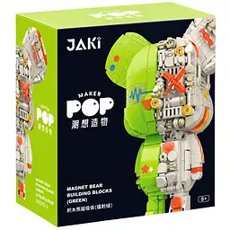 Конструктор JAKI Кіберпанк ведмедики Магнітний вайб зелений (JK6250-3) - мініатюра 2