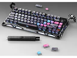 Клавіатура Gravastar Mercury K1 Pro Kailh Speedy Mint Cyberpunk (GSK1PRO_CBLK) - мініатюра 11