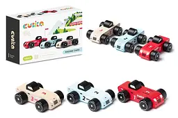 Набір іграшкових дерев'яних машинок гоночних Cubika Racing Cars 15474