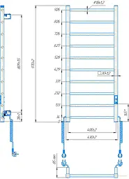 Рушникосушка електрична Leeds, 970х430х80мм, таймер-регулятор, сталь, чорний матовий Hygge Family van0000931 - мініатюра 6