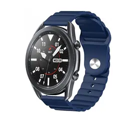 Ремінець BeWatch для Samsung Galaxy Watch 42/3 41 мм/Active/Active 2 силіконовий 20 мм Wave Темно Синій (1010706) - мініатюра 5