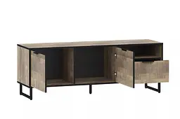 Тумба під телевізор Moreli Forte F-0007 у стилі Loft 1400х505х400 мм Дуб Гранж Пісочний - мініатюра 2