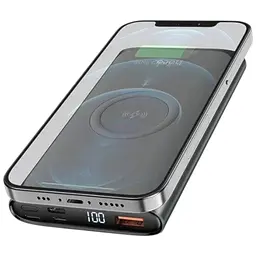 Портативна батарея Power Bank Hoco Q6 Aegis 22.5 W з функцією бездротової зарядки 10000mAh Dark gray
