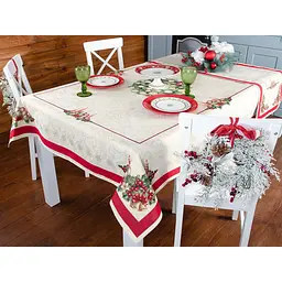 Скатертина Lefard Home Textile Corona Natale гобеленова 140х260 см (716-154) - мініатюра 4