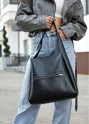 Сумка жіноча Sambag HOBO BLISS Чорна 34 х 31 х 12 см (53453070) - мініатюра 9