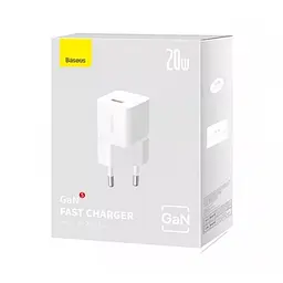 Мережевий зарядний пристрій Baseus GaN5S Fast Charger 1C 20W EU Moon білий - мініатюра 2