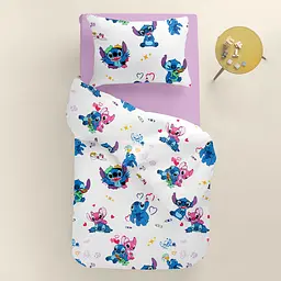 Дитяча постільна білизна Cosas HAPPY STITCH CS4 110х140см (HappyStitchwWhite_46Camellia_140) - мініатюра 2