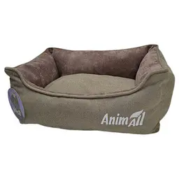 Лежанка AnimAll Nena S VELOURS BEIGE для собак та котів бежева 45×35×16 см