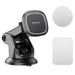 Кріплення для телефонa Borofone BH97 NT Ice center console Магнітний Чорно-сірий - мініатюра 2