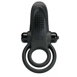 Ерекційне кільце Pretty Love Vibro Penis Ring Black, 11.3х5.6 см (чорний) - мініатюра 9