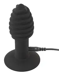 Анальна пробка з вібрацією Orion Black Velvets Twist plug 10.7 см (чорний) - мініатюра 5