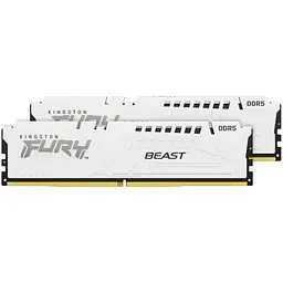Модуль пам'яті для комп'ютера DDR5 64GB (2x32GB) 5600 MHz Beast White EXPO Kingston Fury (ex.HyperX) (KF556C36BWEK2-64)