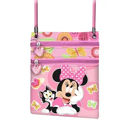 Дитяча сумка через плече Мінні Маус Karactermania Disney Minnie Mouse Kitten сумочка для дівчинки з двома кишенями рожева (SKU-294)