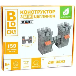 Будівельний набір STRATEG для творчості з міні-цеглинок BLOCKY "Дві вежі" 31021