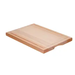 Доска кухонная разделочная деревянная из бука 25х40 см с жёлобом, Wood&Steel Бежевый 84872 - миниатюра 4