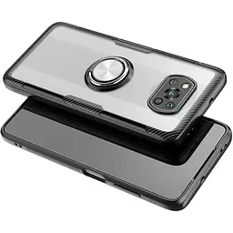 Чохол-бампер Primolux Ring Magnetic Stand для смартфона Xiaomi Poco X3 NFC Black - мініатюра 2