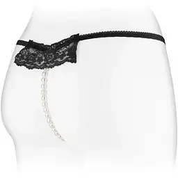 Трусики-стрінги Fashion Secret Katia з перлинною ниткою Black - мініатюра 2