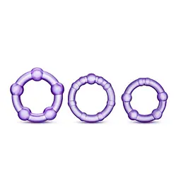 Набір ерекційних кілець Stay Hard Beaded Purple - мініатюра 4
