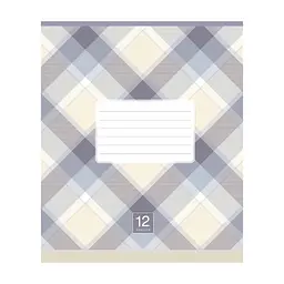 Зошит Школярик Plaid pattern 12 аркушів лінія (012-3345L), в асортименті