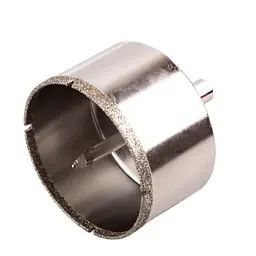 Свердло корончате Alloid Building Tools алмазне по склу та кераміці 80 мм з центрувальним свердлом (GS-70080)