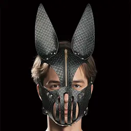БДСМ-маска Lovetoy Rebellion Reign Dark Bunny Mask кролика - мініатюра 4