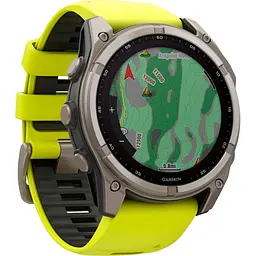 Смарт-годинник Garmin Fenix 8 Solar Sapphire 47mm Titanium with Amp Yellow/Graphite Silicone Band (010-02906-21) [116855] - мініатюра 3