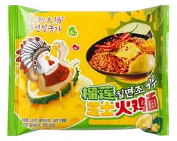 Локшина Buldak Durian & Cheese Hot Chicken Flavor Ramen 100г