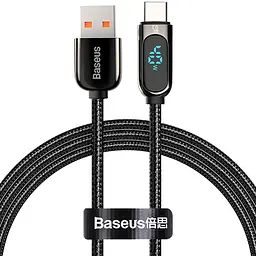 Кабель Baseus Display Fast Charging Cable USB to Type-C 40W 5A 1m CATSK-01 Black