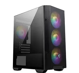 Корпус MSI MAG FORGE M100R, чорний, без БП, Micro Tower, Micro-ATX/Mini-ITX, 1xUSB 3.2/2xUSB 2.0, макс. CPU - 160 мм/VGA