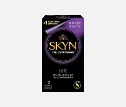 Презервативи SKYN Elite 12 шт безлатексні ультратонкі поліізопренові гладкі зі змазкою 53 мм
