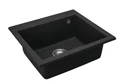 Гранітна кухонна мийка Rea West XL black matt ZLE-00136, Чорний матовий - мініатюра 2