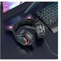 Навушники Hoco W107 Cute cat luminous 6931474791269 - мініатюра 5
