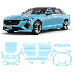 Антигравійна захисна бронеплівка за лекалами для Cadillac CT6 I facelift 2019-2020 - повний кузов