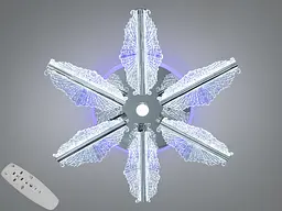 Люстра стельова Diasha 25106/6HR LED 3color хром LED 98W пульт димер
