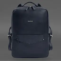 Шкіряний рюкзак на блискавці BlankNote Cooper maxi синій - мініатюра 6