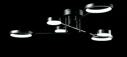 Світлодіодна люстра Splendid Ray L77020/3+3 LED (BLK), чорний, білий, 50 Вт, від 18-28 м² - мініатюра 2