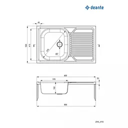 Кухонна мийка Deante Tango ZM5 0110 - мініатюра 2