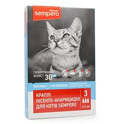 Краплі інсектоакарицидні Vitomax Sempero для котів 0.5 мл