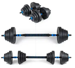 Гантелі розбірні бітумні THUNDER GYM-03 зі з'єднувачем для штанги, 2 х 20 кг (GYM-03) - мініатюра 3