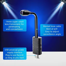 Wifi камера USB на гнучкому шлейфі Jianshu U21, запис 640х480P, без акумулятора, Iwfcam app (101123) - мініатюра 6
