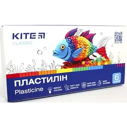 Пластилін "Kite" Classic 6 кольор. 120гр №K-081