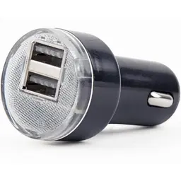 Зарядний пристрій EnerGenie USB 2.1A black (EG-U2C2A-CAR-02) - мініатюра 2